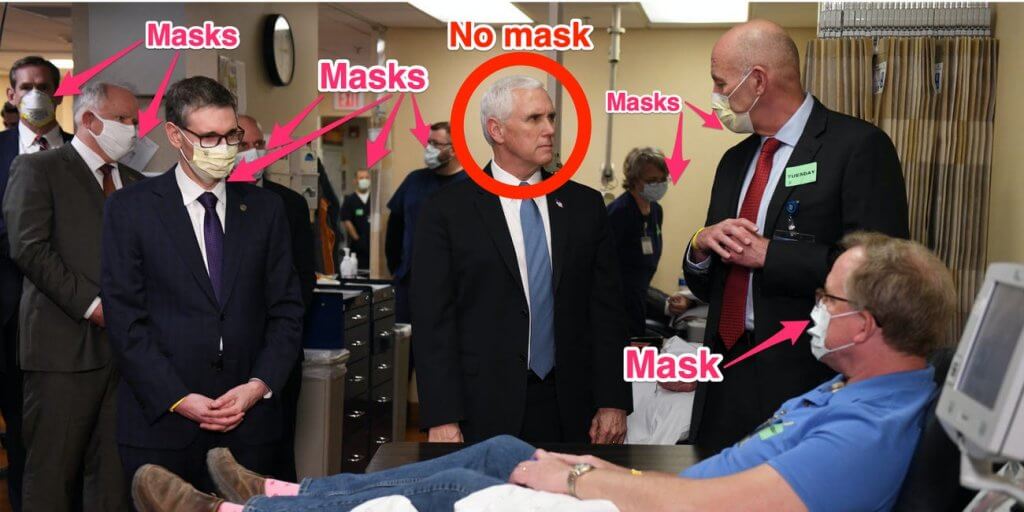 Pence defends not wearing a mask when visiting the Mayo Clinic